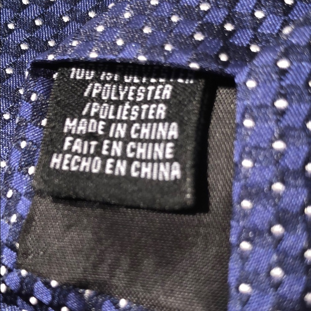 PERRY ELLIS PORTFOLIO DARK BLUE TINY SILVER DOT - Picture 5 of 6